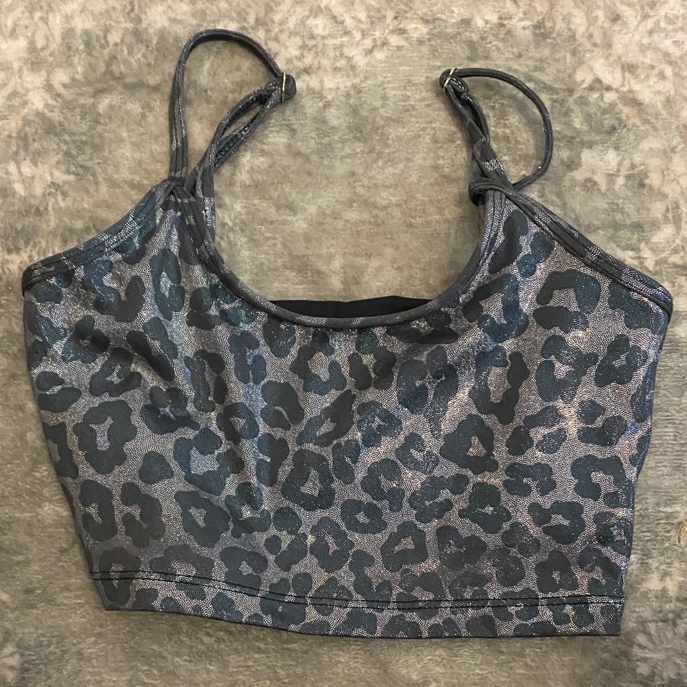 Beach Riot Shiny Leopard Sports Bra